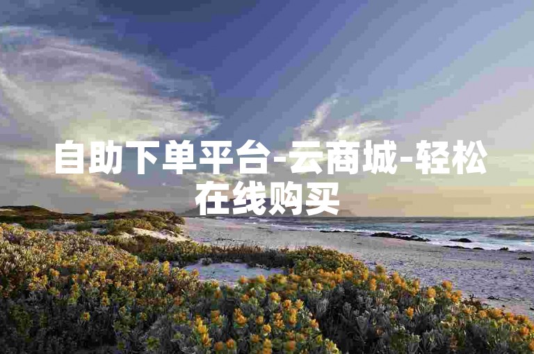 自助下单平台-云商城-轻松在线购买