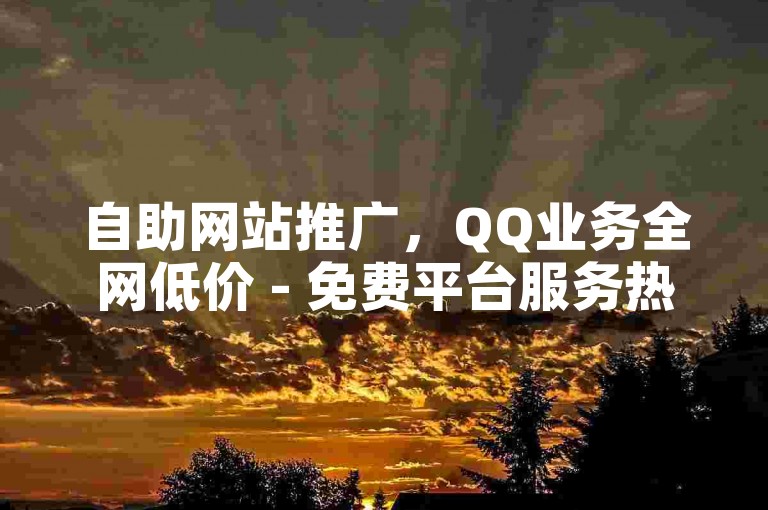 自助网站推广，QQ业务全网低价 - 免费平台服务热线，1元3万粉丝。