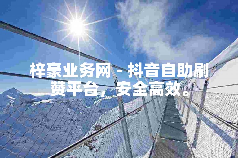 梓豪业务网 - 抖音自助刷赞平台，安全高效。
