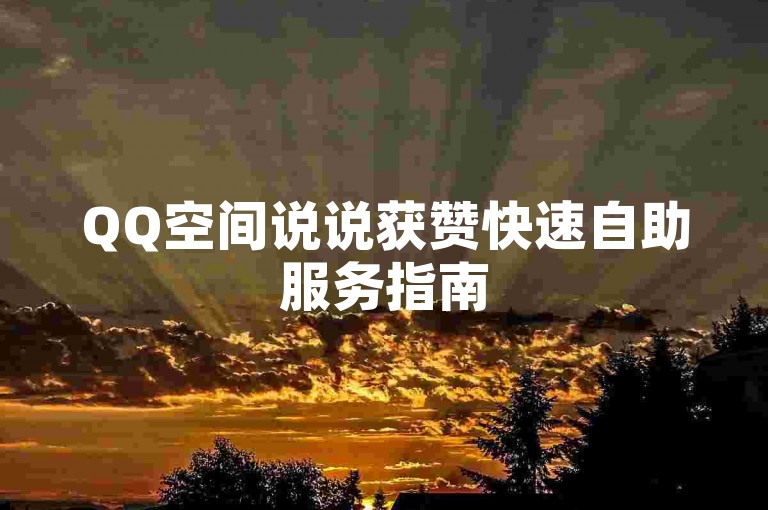 QQ空间说说获赞快速自助服务指南