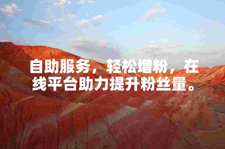 自助服务，轻松增粉，在线平台助力提升粉丝量。