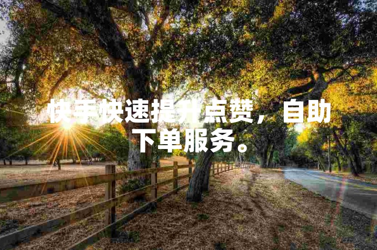快手快速提升点赞，自助下单服务。
