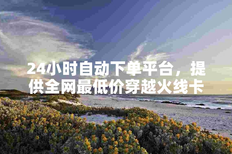 24小时自动下单平台，提供全网最低价穿越火线卡盟服务。