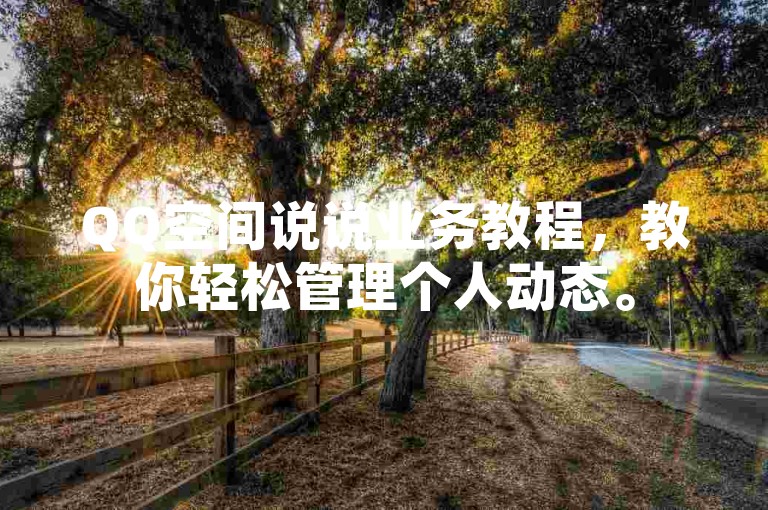 QQ空间说说业务教程，教你轻松管理个人动态。