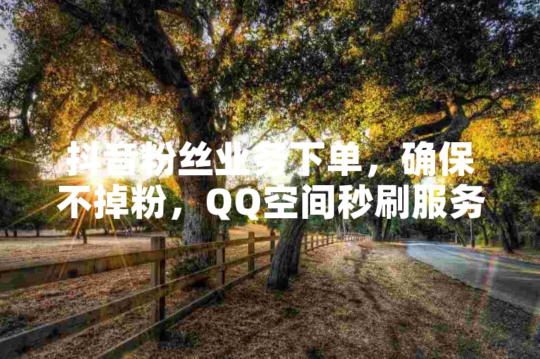 抖音粉丝业务下单，确保不掉粉，QQ空间秒刷服务。