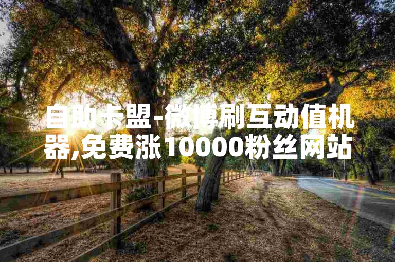 自助卡盟-微博刷互动值机器,免费涨10000粉丝网站