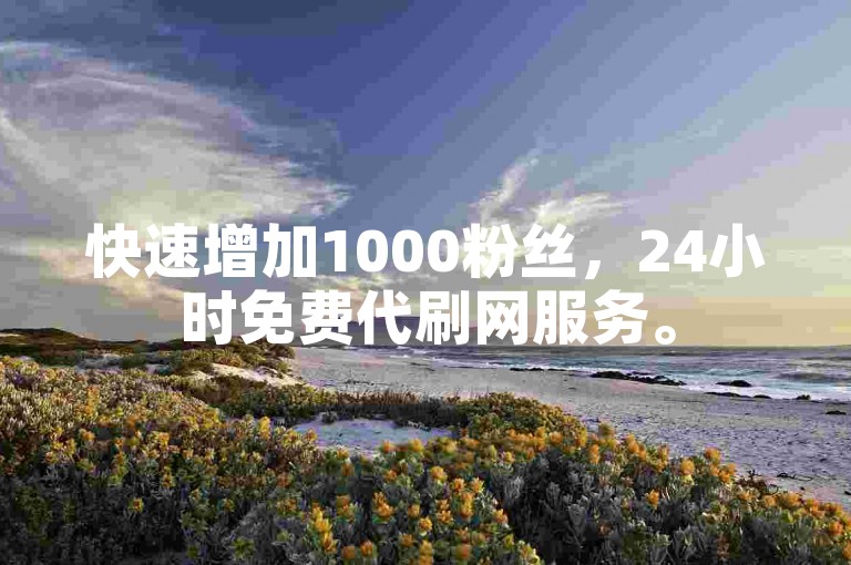 快速增加1000粉丝，24小时免费代刷网服务。