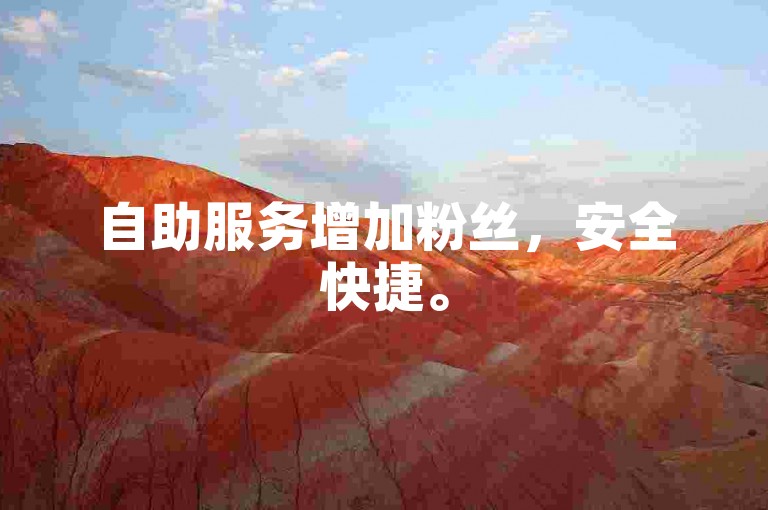 自助服务增加粉丝，安全快捷。