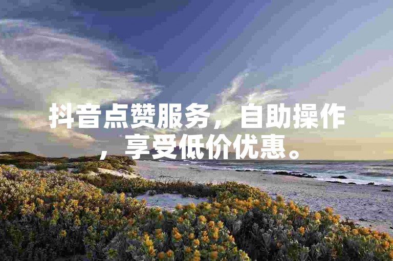 抖音点赞服务，自助操作，享受低价优惠。