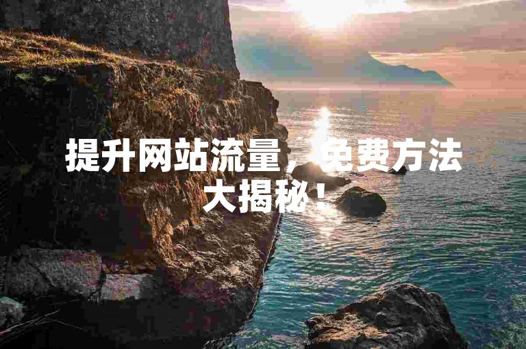 提升网站流量，免费方法大揭秘！