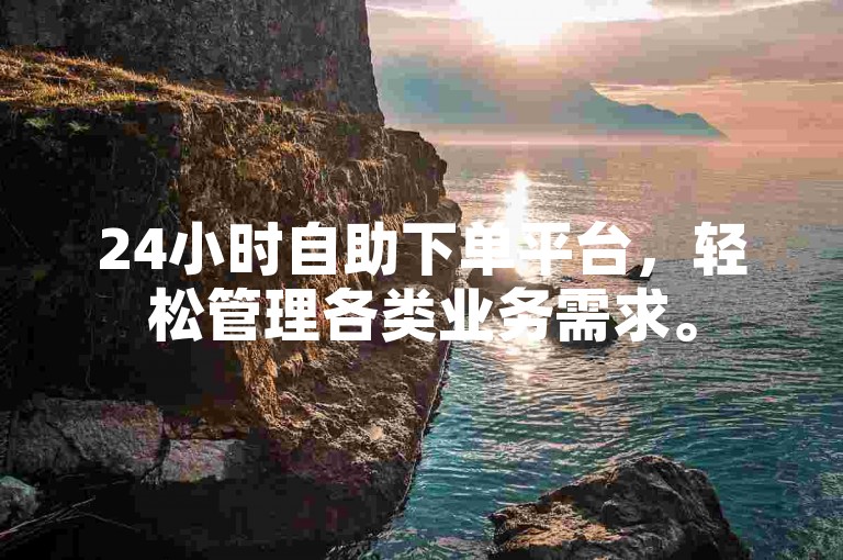 24小时自助下单平台，轻松管理各类业务需求。