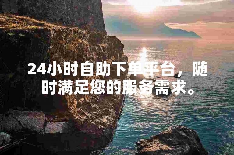 24小时自助下单平台，随时满足您的服务需求。