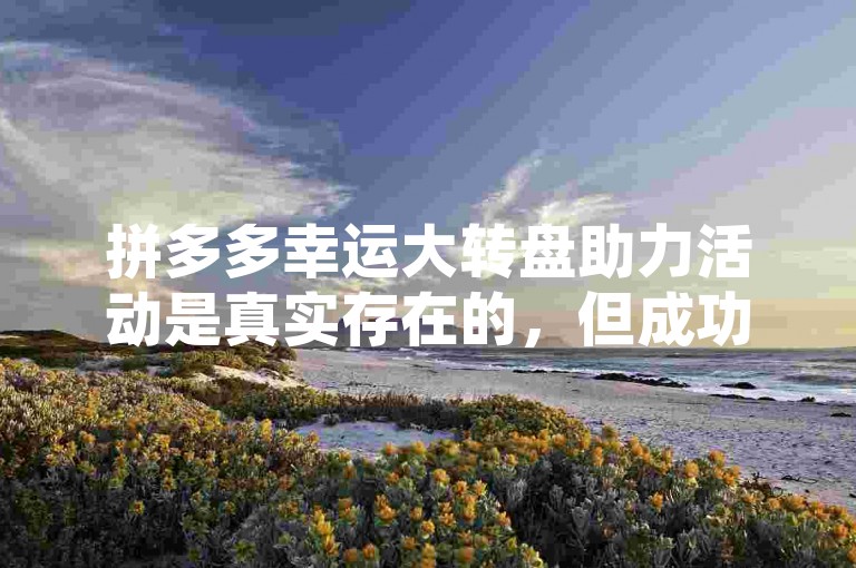拼多多幸运大转盘助力活动是真实存在的，但成功提现需要付出大量努力和时间。