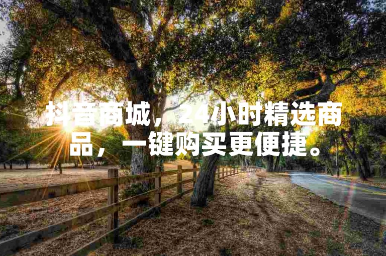 抖音商城，24小时精选商品，一键购买更便捷。