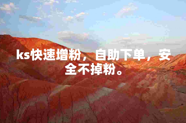 ks快速增粉，自助下单，安全不掉粉。