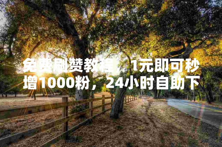 免费刷赞教程，1元即可秒增1000粉，24小时自助下单。