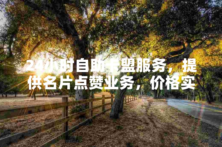 24小时自助卡盟服务，提供名片点赞业务，价格实惠。