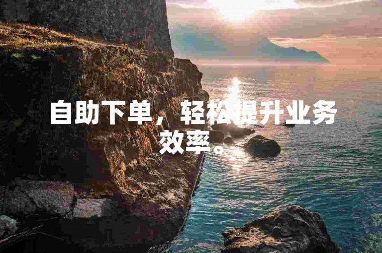 自助下单，轻松提升业务效率。