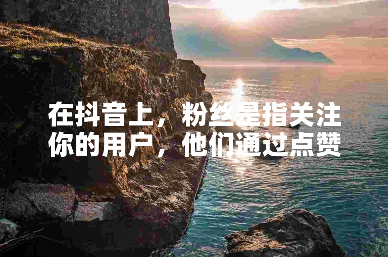 在抖音上，粉丝是指关注你的用户，他们通过点赞、评论和分享来表达对你的支持。