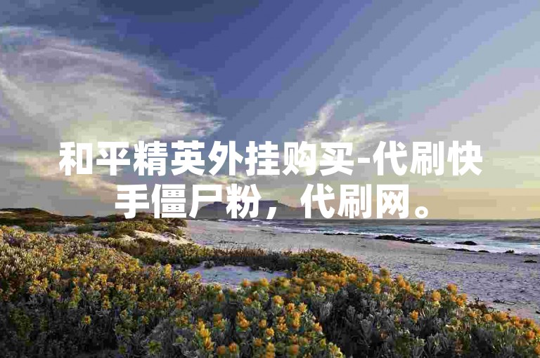 和平精英外挂购买-代刷快手僵尸粉，代刷网。
