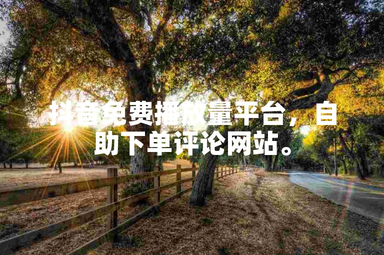 抖音免费播放量平台，自助下单评论网站。