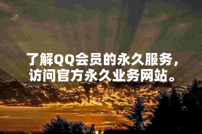 了解QQ会员的永久服务，访问官方永久业务网站。