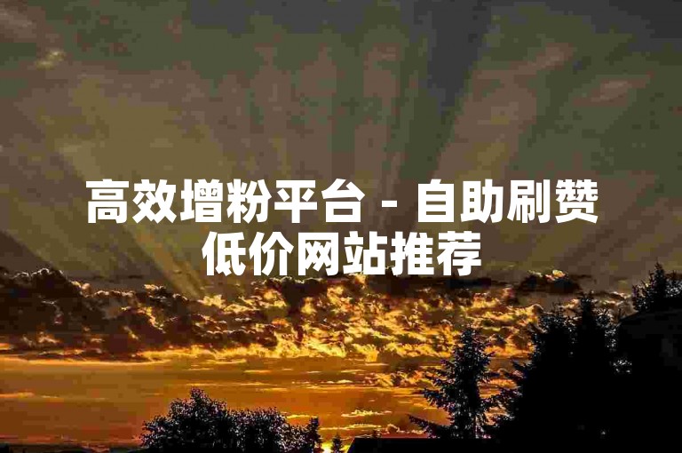 高效增粉平台 - 自助刷赞低价网站推荐