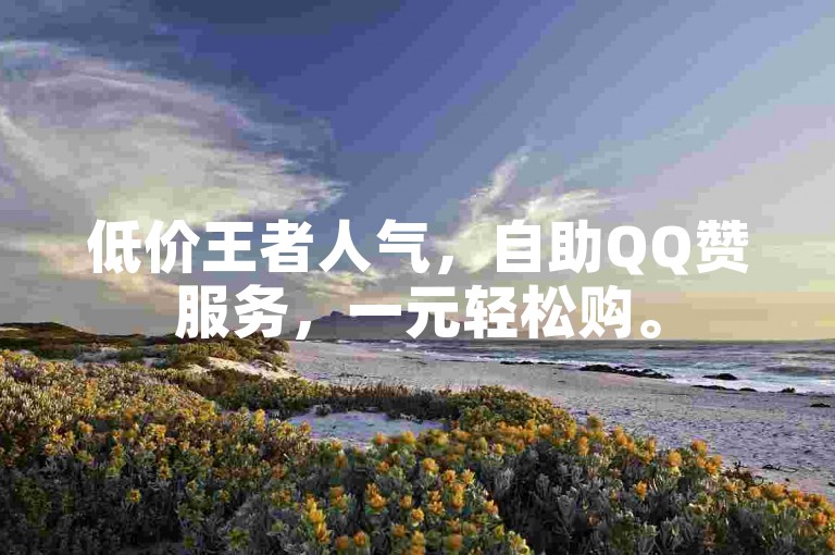 低价王者人气，自助QQ赞服务，一元轻松购。