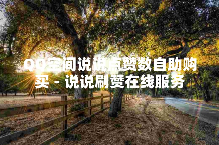 QQ空间说说点赞数自助购买 - 说说刷赞在线服务