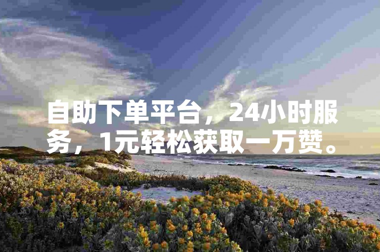 自助下单平台，24小时服务，1元轻松获取一万赞。