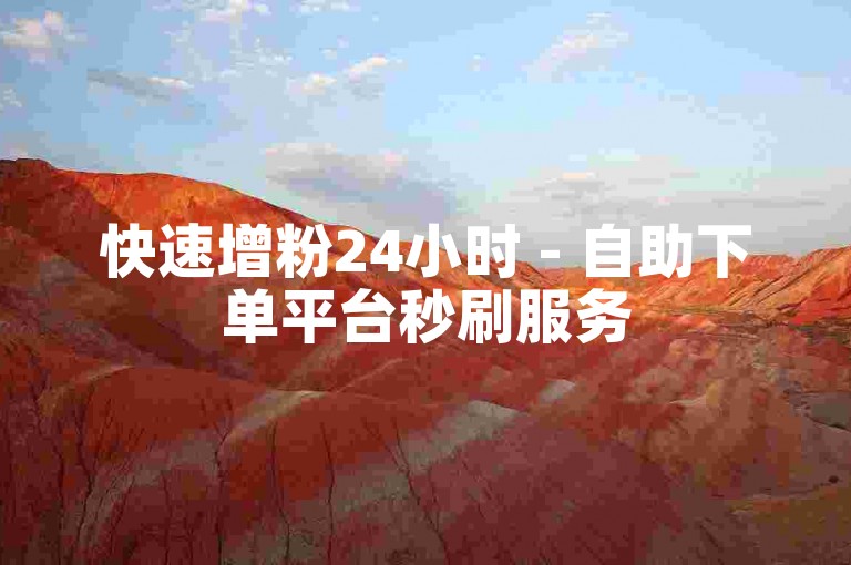 快速增粉24小时 - 自助下单平台秒刷服务