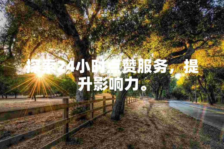 探索24小时点赞服务，提升影响力。