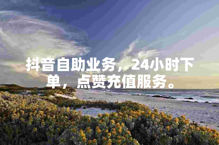 抖音自助业务，24小时下单，点赞充值服务。