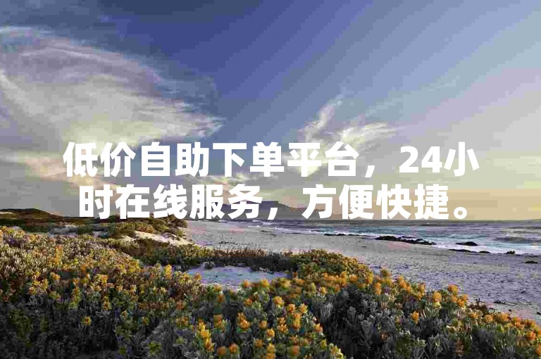 低价自助下单平台，24小时在线服务，方便快捷。