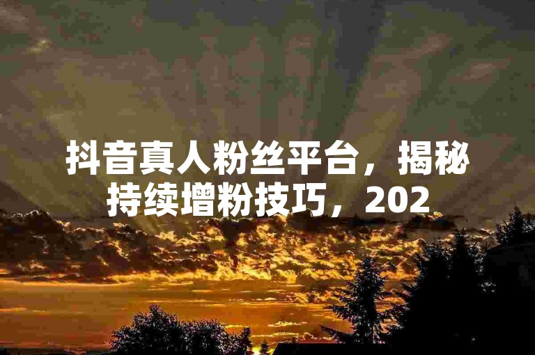 抖音真人粉丝平台，揭秘持续增粉技巧，2025必备！