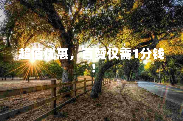 超值优惠，百赞仅需1分钱！