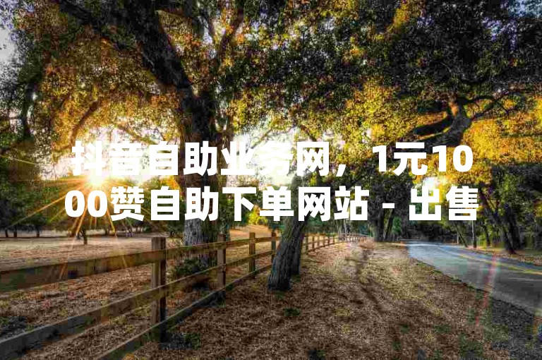 抖音自助业务网，1元1000赞自助下单网站 - 出售扣扣号的平台 - Qq空间点赞