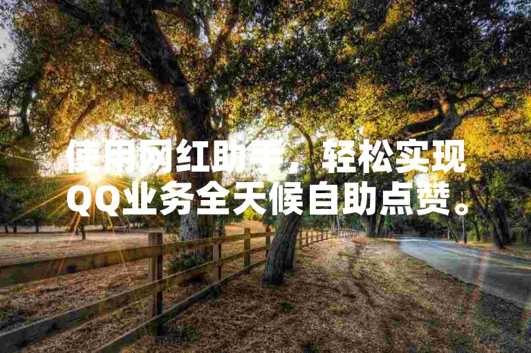 使用网红助手，轻松实现QQ业务全天候自助点赞。