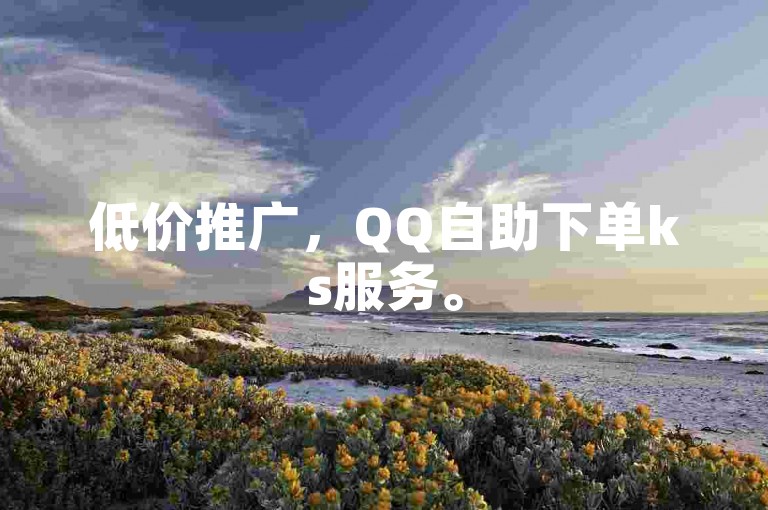 低价推广，QQ自助下单ks服务。
