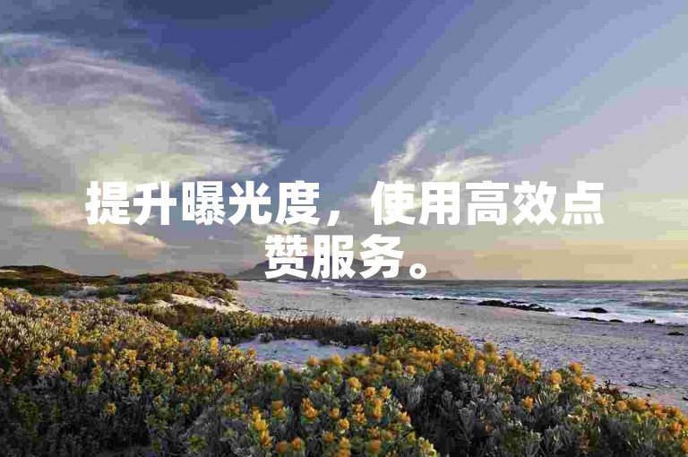 提升曝光度，使用高效点赞服务。