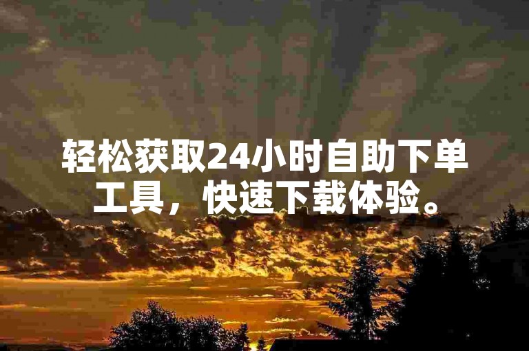 轻松获取24小时自助下单工具，快速下载体验。