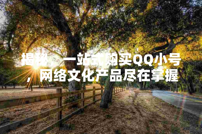 揭秘，一站式购买QQ小号，网络文化产品尽在掌握！