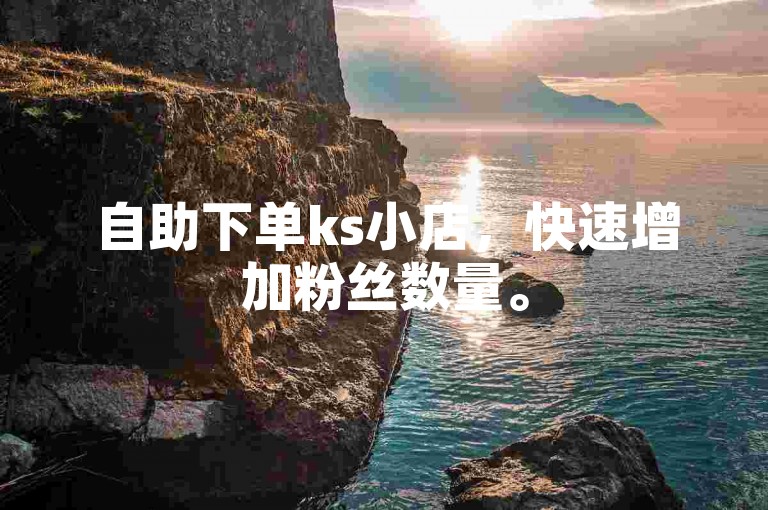 自助下单ks小店，快速增加粉丝数量。