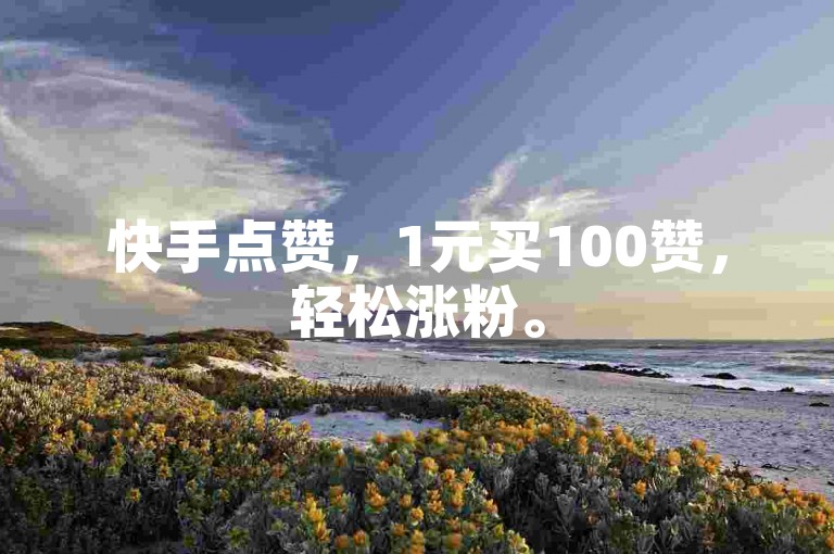 快手点赞，1元买100赞，轻松涨粉。