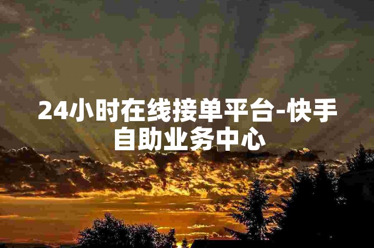 24小时在线接单平台-快手自助业务中心
