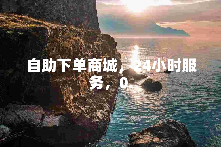 自助下单商城，24小时服务，0.5元享1000赞。