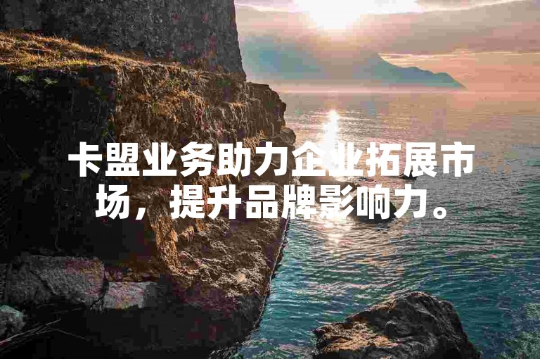 卡盟业务助力企业拓展市场，提升品牌影响力。