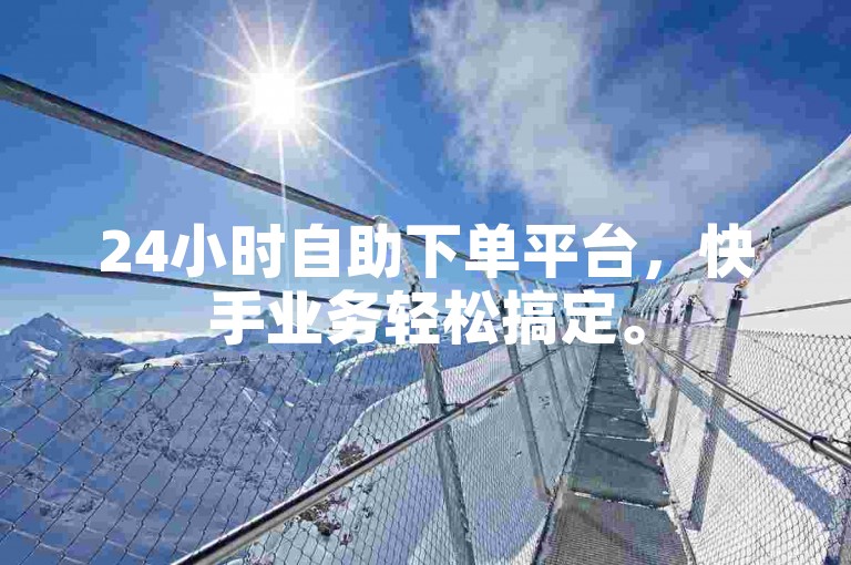 24小时自助下单平台，快手业务轻松搞定。