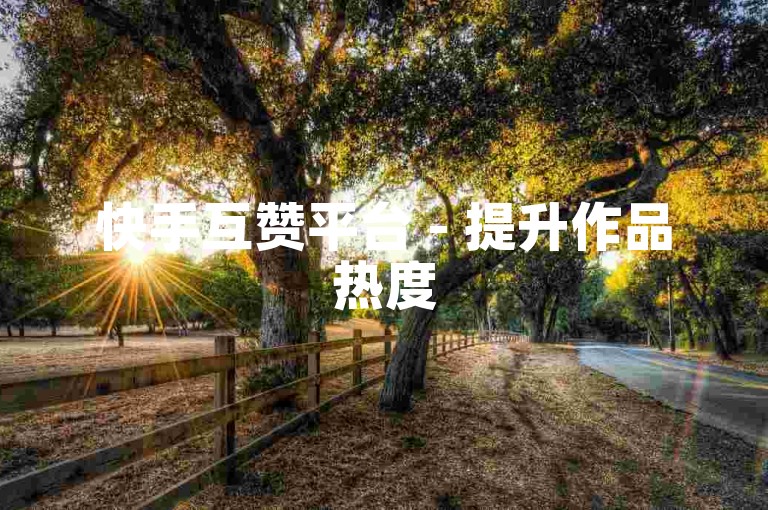 快手互赞平台 - 提升作品热度