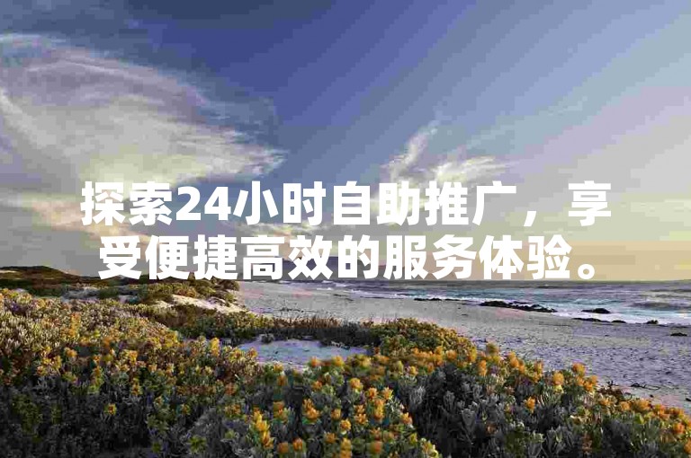 探索24小时自助推广，享受便捷高效的服务体验。